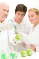 Genetic engeneering - scientists in laboratory