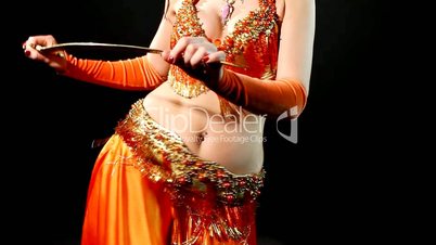 Arabic dancer with saber - shake hip