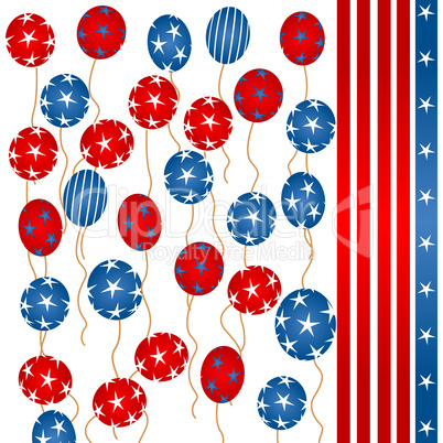 Stars and stripes balloons