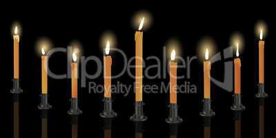 Nine candle menorah