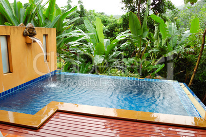 Outdoor jacuzzi at the luxury villa, Koh Chang, Thailand