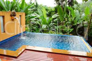 Outdoor jacuzzi at the luxury villa, Koh Chang, Thailand