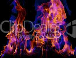 color fire flames