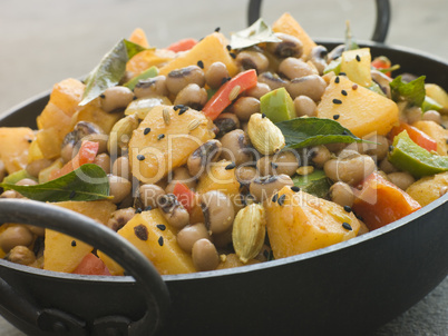 Lobia Aloo- Black Eyed Bean and Potato Curry