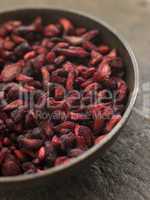 Dish of Dried Pomegranate Seeds