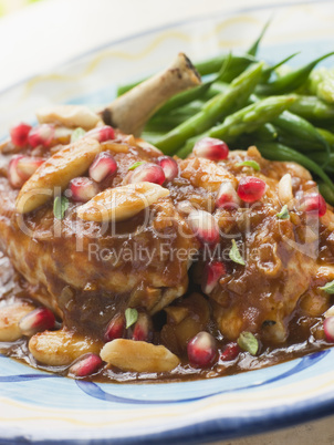Breast of Chicken with Pomegranate and Almonds