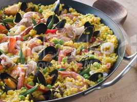 Seafood Paella in a Paella Pan