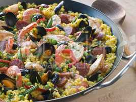 Valencian Paella in a Paella Pan