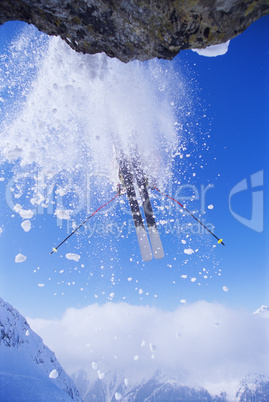 Skier jumping