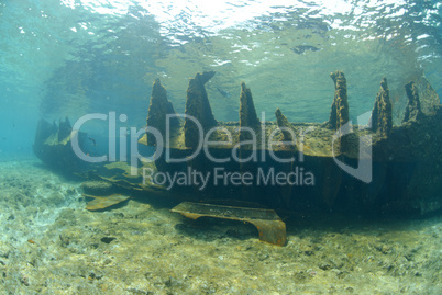 The Remains of the Lara shipwreck