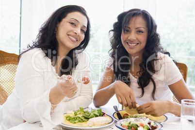 Two women enjoying a meal together