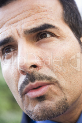 Close-up of businessman's face