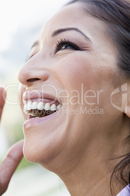 Close-up of woman laughing