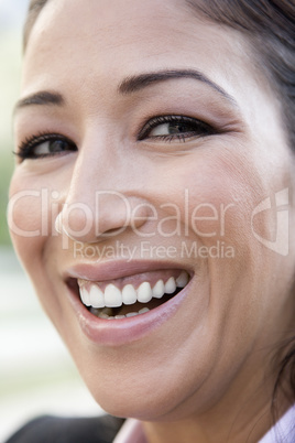 Close-up of woman laughing