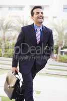 Businessman walking to office
