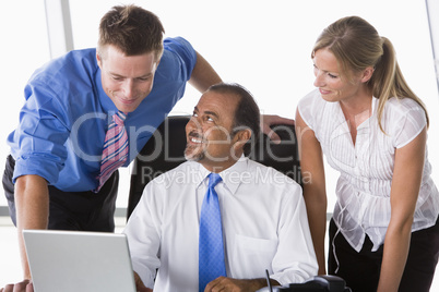 Group of business people working in office