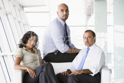 Group of businesspeople in lobby