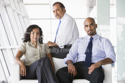 Group of businesspeople in lobby