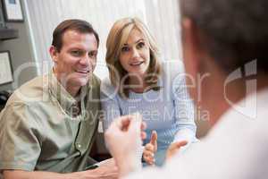 Couple in consultation at IVF clinic