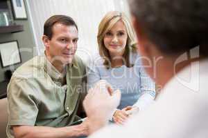 Couple in consultation at IVF clinic