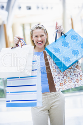 Woman shopping in mall