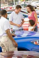 Family choosing new car