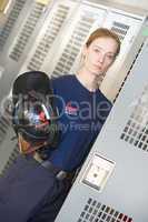 Portrait of a firefighter in the fire station locker room