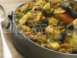 Pewter Dish Of Vegetable Dhansak