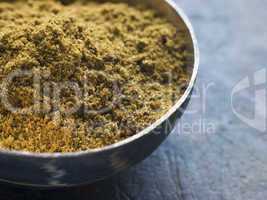 Dish of Madras Curry Powder