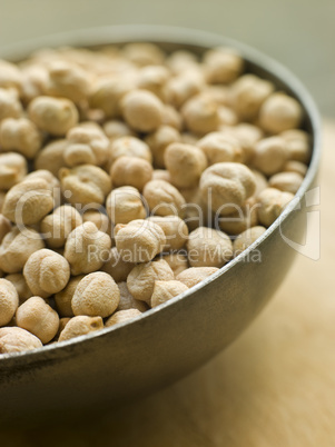 Bowl of uncooked Chickpeas