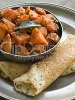 Aloo Masala with Dosa