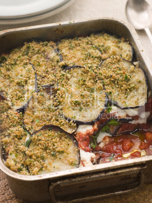 Tray of Aubergine Parmigiana