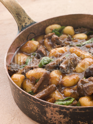 Oxtail Braised in Red Wine with Basil Gnocchi