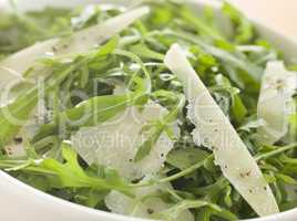 Salad of Roquette Leaves and Parmesan Shavings with Olive Oil