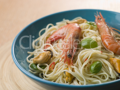 Bowl of Shellfish Linguine