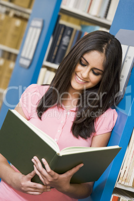 University student in library