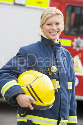 Portrait einer Feuerwehfrau