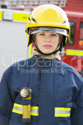 Portrait einer Feuerwehfrau