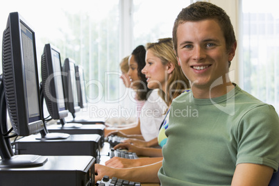 College students in a computer lab