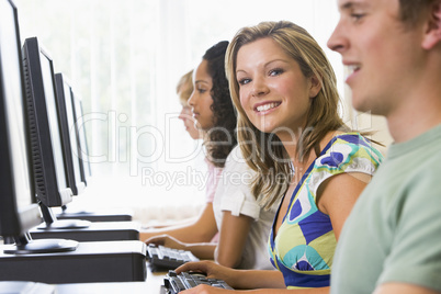 College students in a computer lab