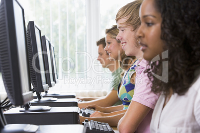 College students in a computer lab