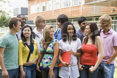 Group of college students on campus