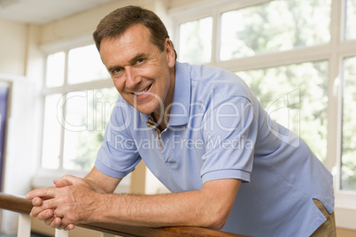 Portrait of college professor in university corridor