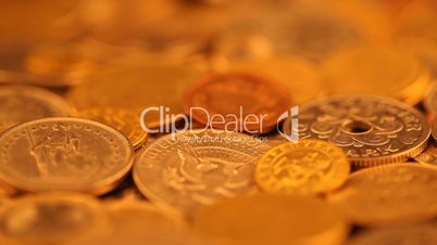 Gold coins & depth of field