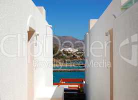 Entrance to the luxury villas,  Crete, Greece