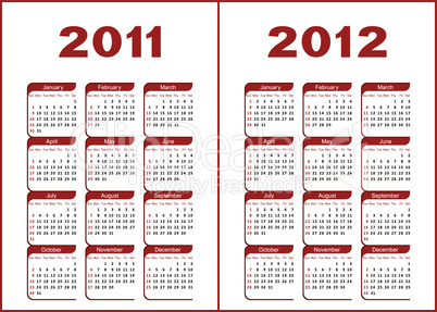 Calendar 2011,2012.