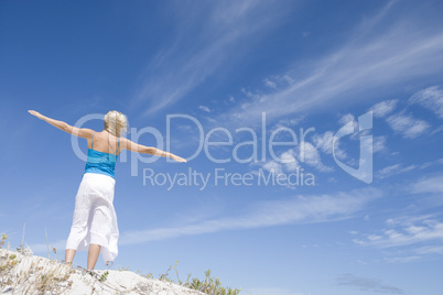 Young woman at beach