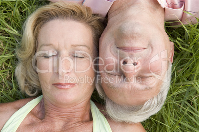 Couple sleeping outdoors