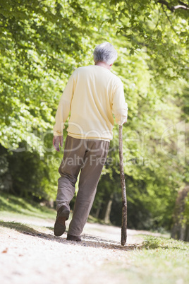 Man walking outdoors