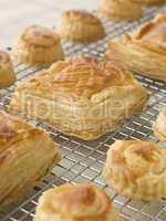 Selection of Vol au vents on a Cooling rack